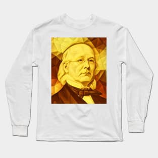 Horace Greeley Golden Portrait | Horace Greeley Artwork 11 Long Sleeve T-Shirt